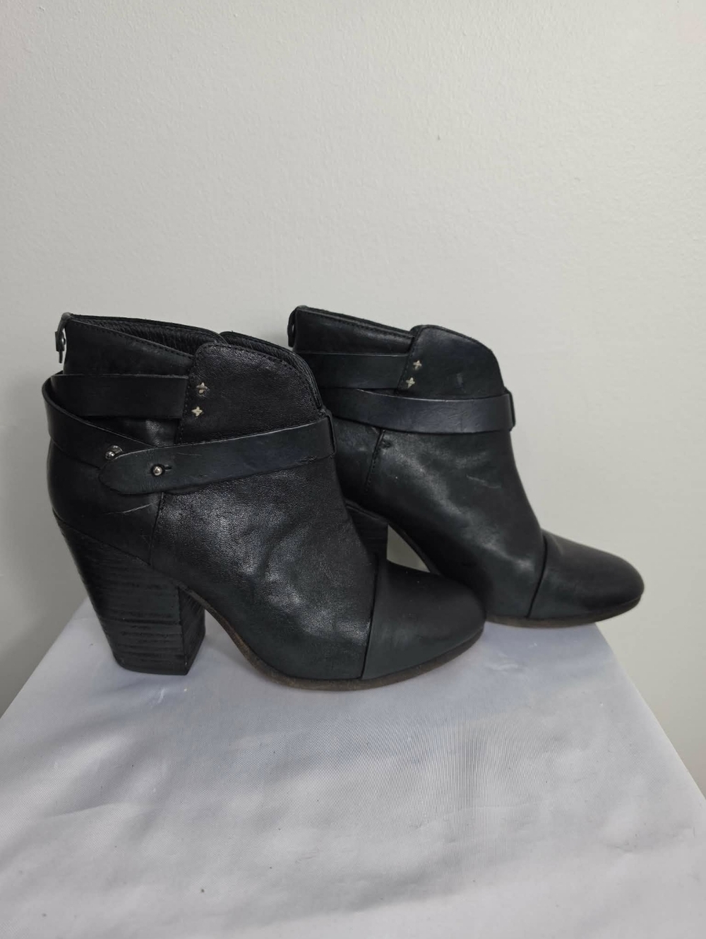 rag & bone Black Leather Ankle Booties